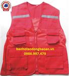 BẢO HỘ LAO ĐỘNG BẢO AN ÁO GILÊ- LƯỚI PHẢN QUANG MÀU ĐỎ BA12