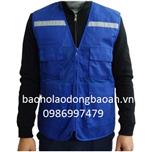 Bảo An Áo ghi lê lưới màu xanh 012