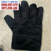 Găng tay vải bạt màu đen