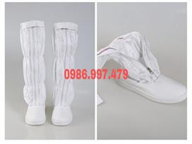Giày phòng sạch cao cổ màu trắng