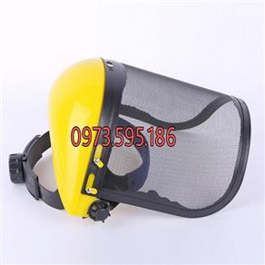 Mũ gắn tấm lưới che mặt