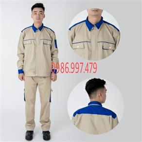 Quần áo bảo hộ pha ghi vàng xanh BA213