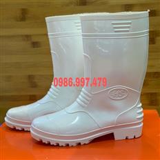 Ủng cao su Hoa San màu trắng