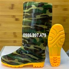 Ủng cao su rằn ri đế vàng