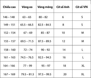 Tham khảo bảng size quần nữ chính xác nhất cho chị em