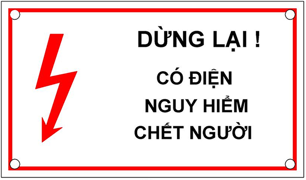 biển cảnh báo nguy hiểm điện