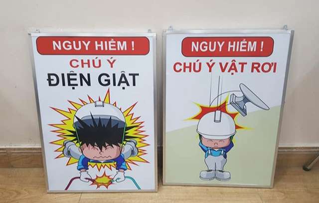 biển cảnh báo nguy hiểm điện giật