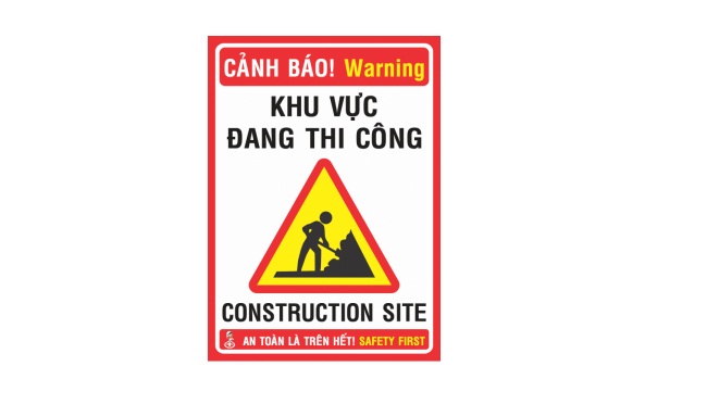 biển cảnh báo công trường